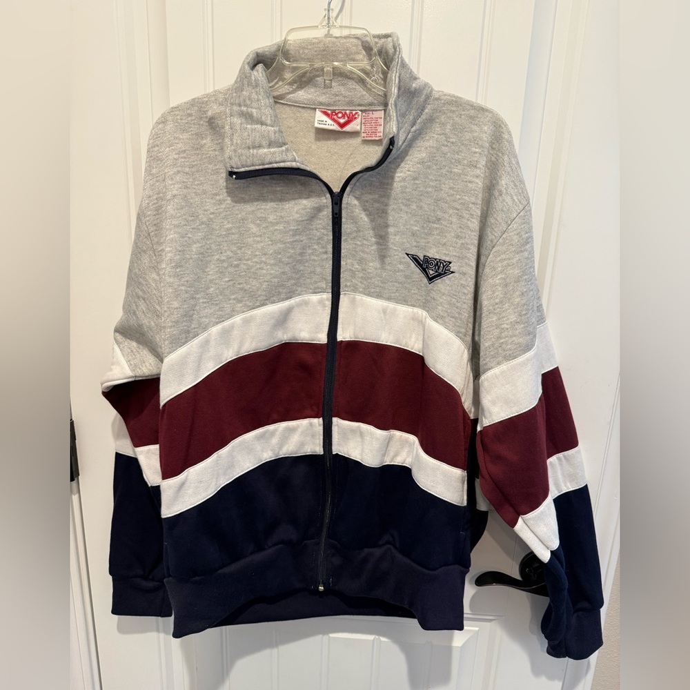 NWT! Vintage 90’s Pony ColorBlock Zip Up Jacket
